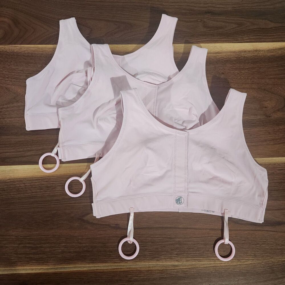Masthead Elizabeth Pink Bra Front Closure Post Op Surgical 042 Medium Set of 3